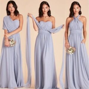 Birdy Grey Dusty Blue Grace Convertible Chiffon Prom Dress Bridesmaid Gown S